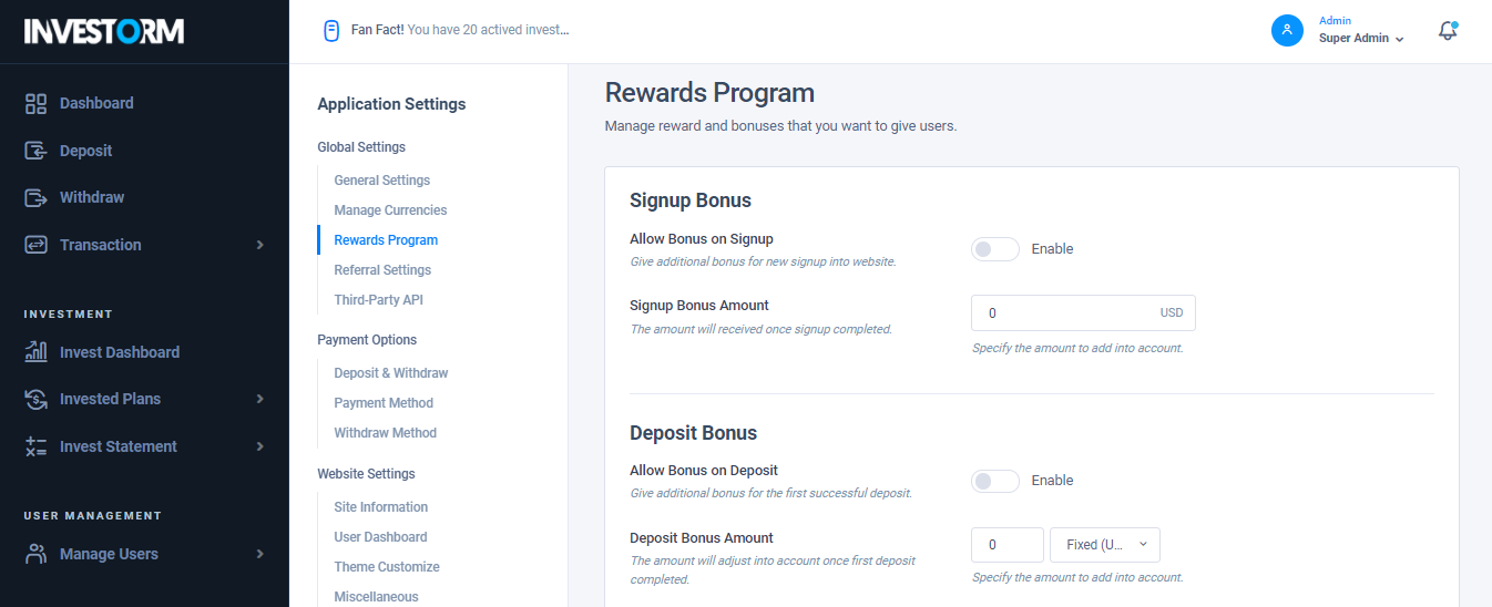 Rewards Program