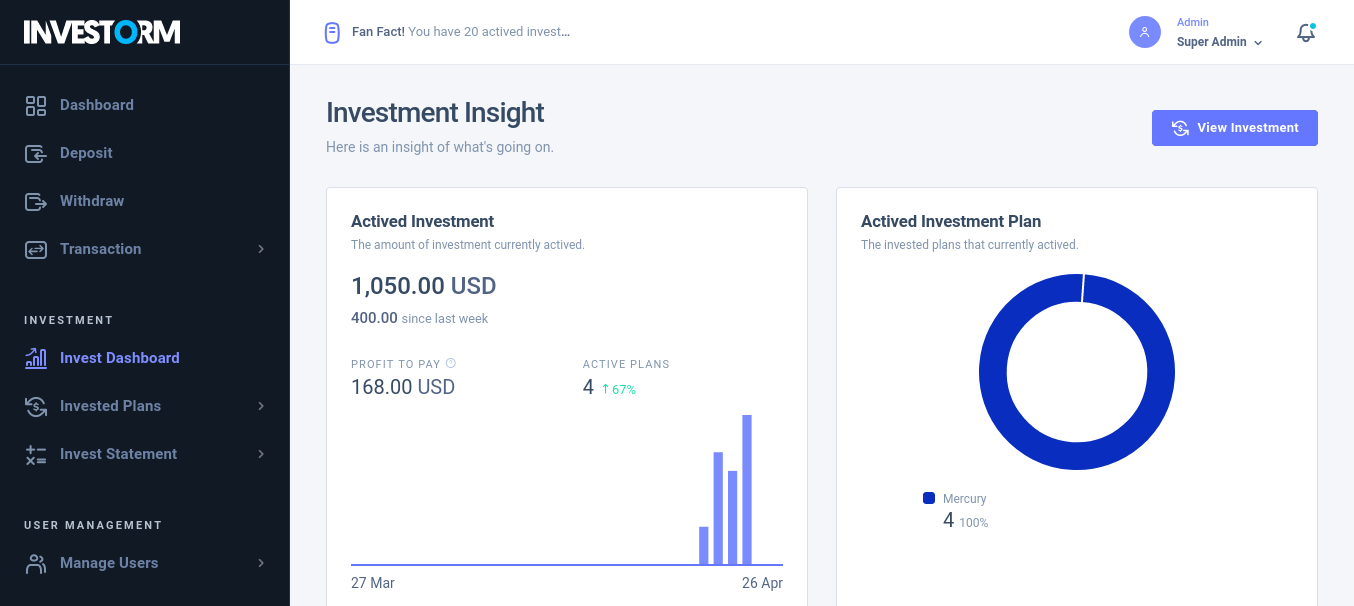 Invest Dashboard