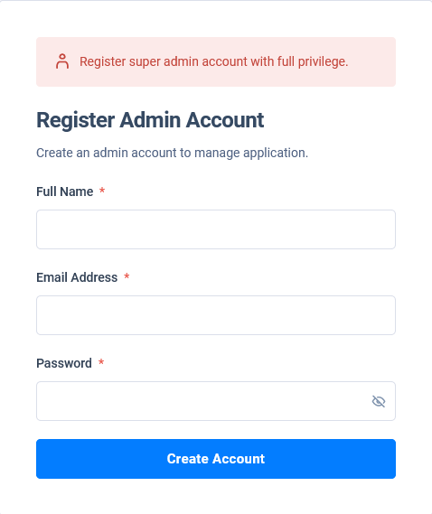 Super Admin Registration